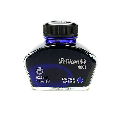 Pelikan 4001 Bottled Ink Pen Refill, Blue Ink, 2 Pack (30570-PK2
