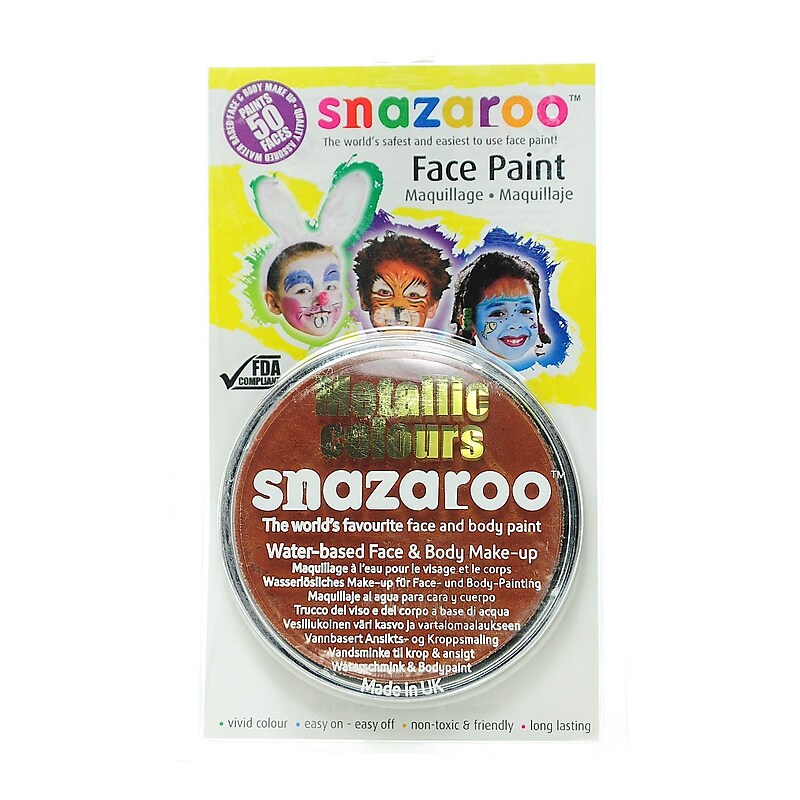 Snazaroo Face Paint Colors Metallic Copper [Pack Of 2] image 1