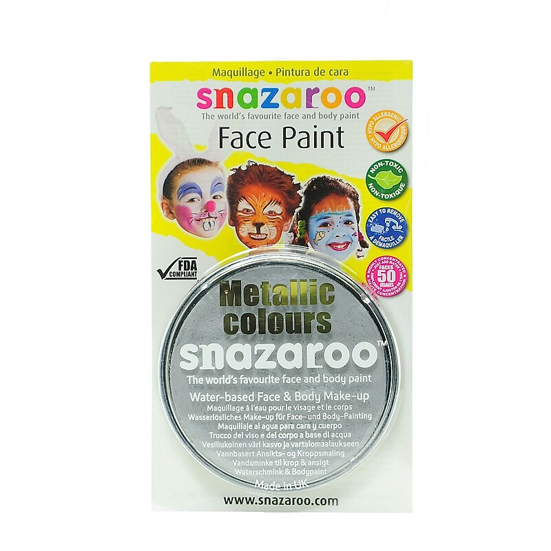 Snazaroo Face Paint Colors Metallic Silver image 1