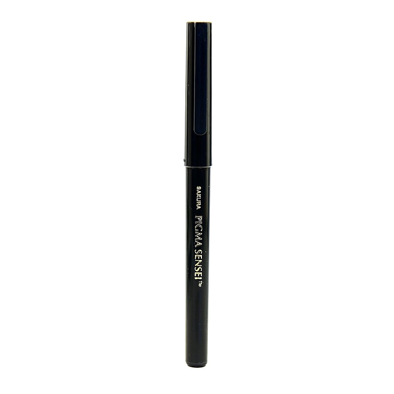 Sakura Pigma Sensei Pens, 0.6mm, Bullet Fiber Tip, Black, 12/Pack (79142-PK12) image 1