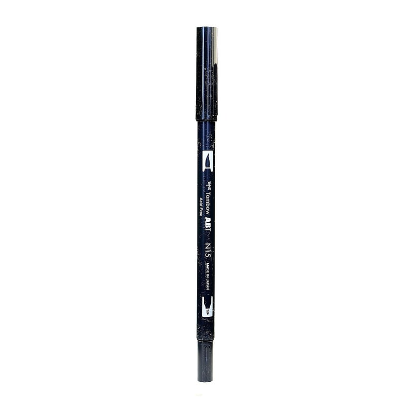 Tombow Dual End Brush Pen Black [Pack Of 12] image 1