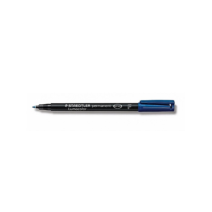 Staedtler Lumocolor AV Marker Blue Fine, 10/Pack (15282-PK10