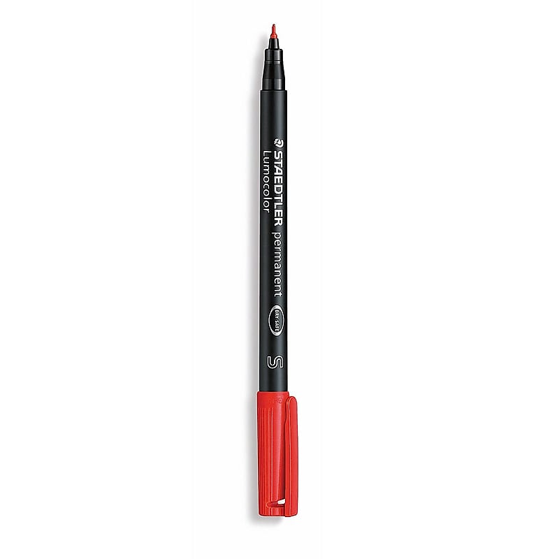 Staedtler Lumocolor AV Marker, Red Superfine, 10/Pack (33811-PK10) image 1