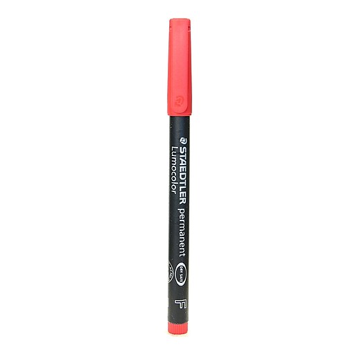 Staedtler Lumocolor AV Marker red fine [Pack of 10] Staples