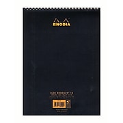 Rhodia Wirebound Notebooks, Graph, 8-1/4" X 12-1/2", Black, 5/Pack (92618-Pk5)