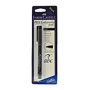 Faber-Castell Pitt Chisel Nib Calligraphy Pens, 2 mm, Black, Pack of 10 (67115-PK10)