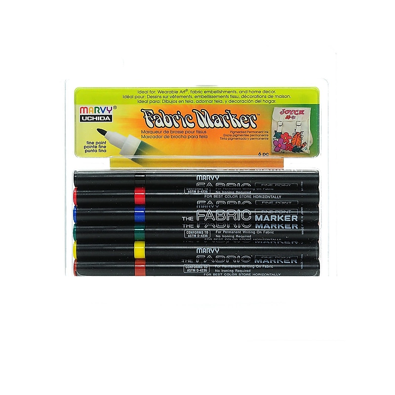 Marvy Uchida Fabric Markers Sets primary set of 6 image 1