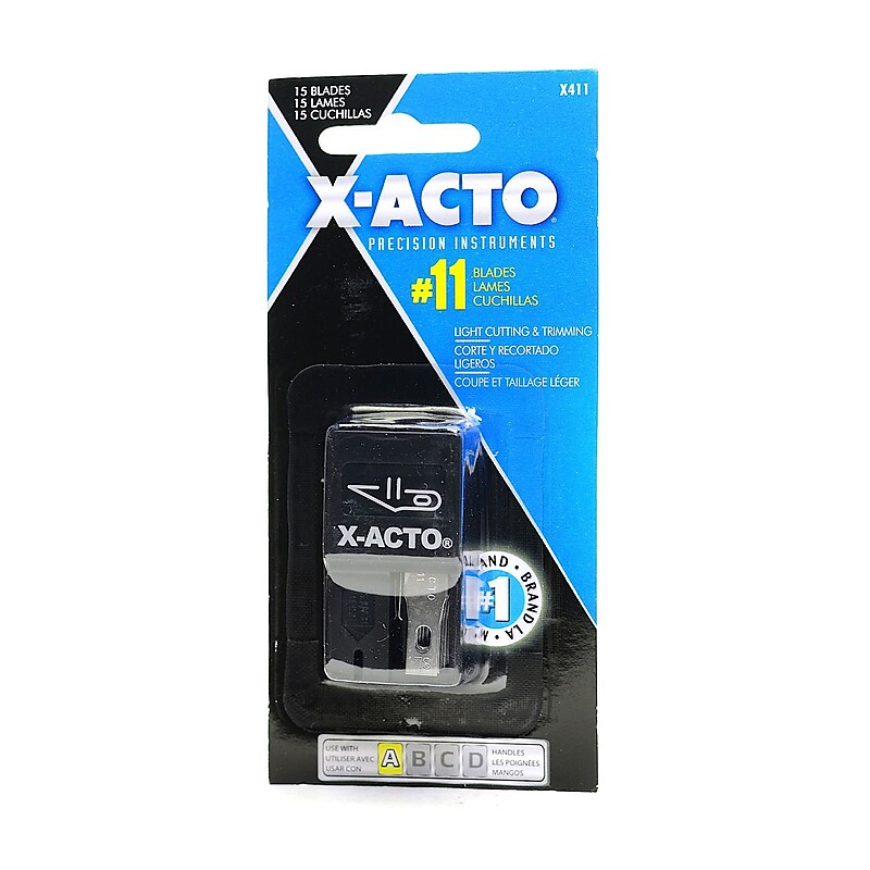 X-Acto 74218-Pk4 No. 11 Blades Safety Dispenser, (15/Carded) 4/Pack image 1