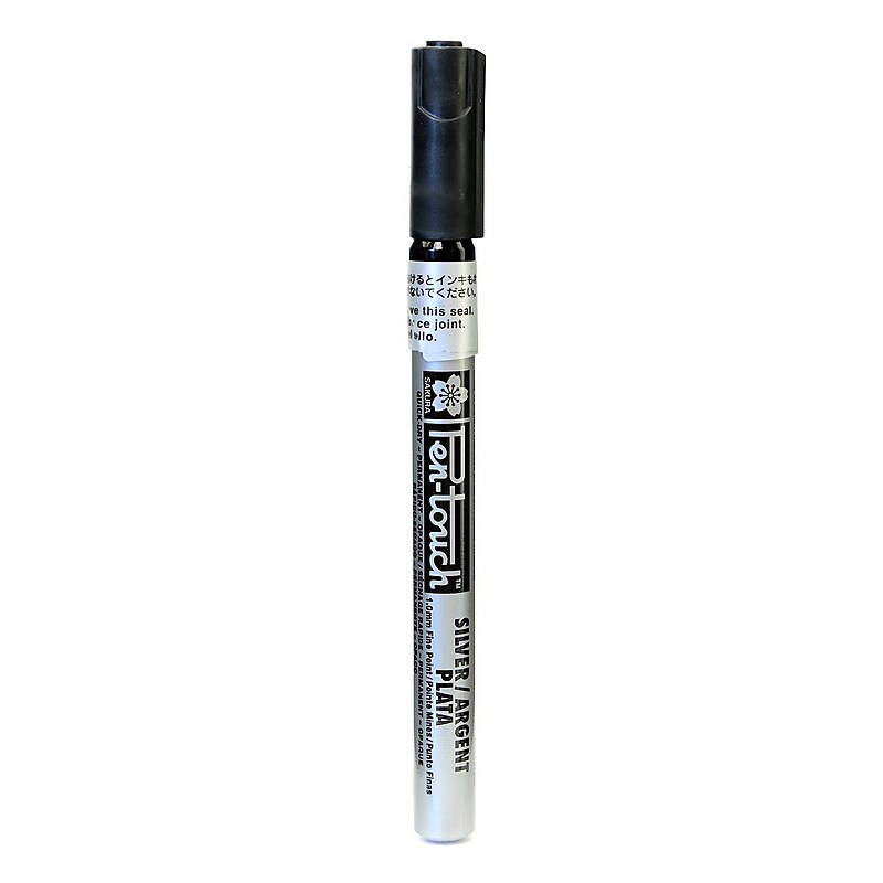 Sakura Pen-Touch Marker; 1.0Mm, Fine, Silver, 4/Pack (55794-Pk4) image 1