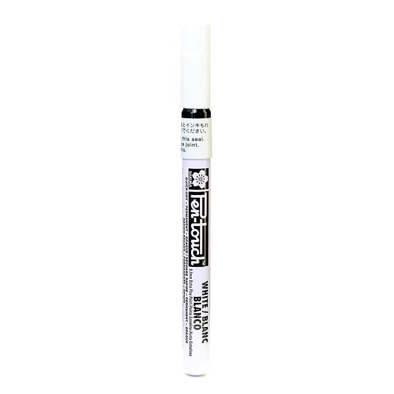 Sakura Pen-Touch Marker, 0.7Mm, Extra Fine, White, 4/Pack (61307-Pk4) image 1