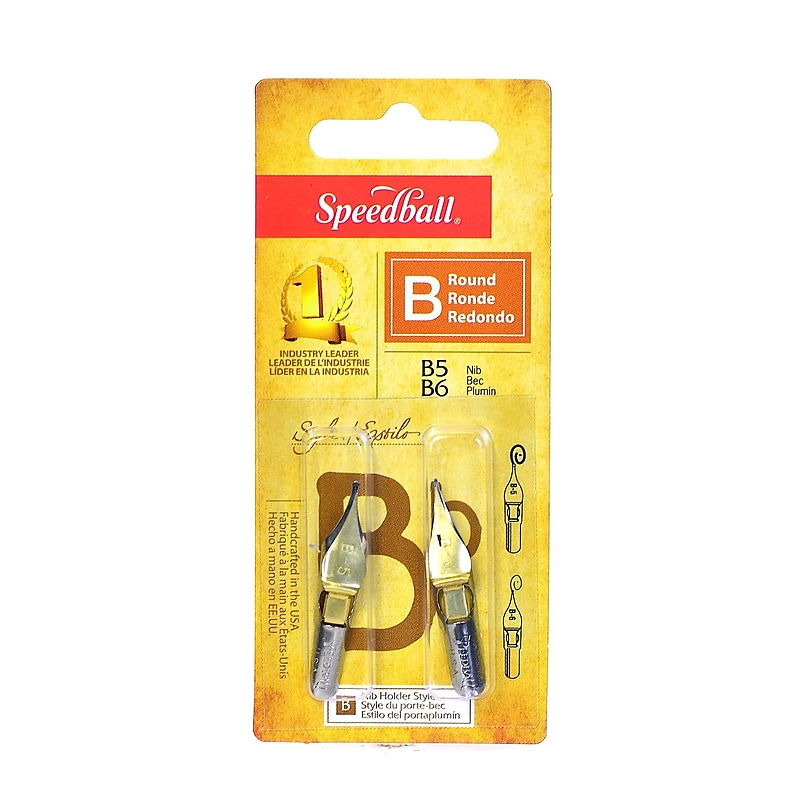 Speedball Round Pen Nibs B-5, B-6 pack of 2 [Pack of 6] image 1