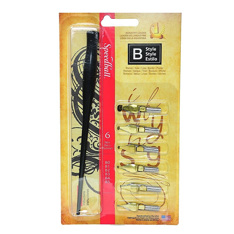 Speedball Round Pen Nibs assorted set of 6 [Pack of 2] image 1