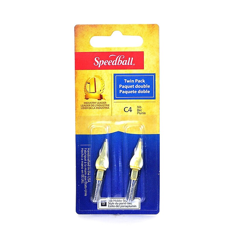 Speedball Flat Pen Nibs C-4 pack of 2 [Pack of 6] image 1