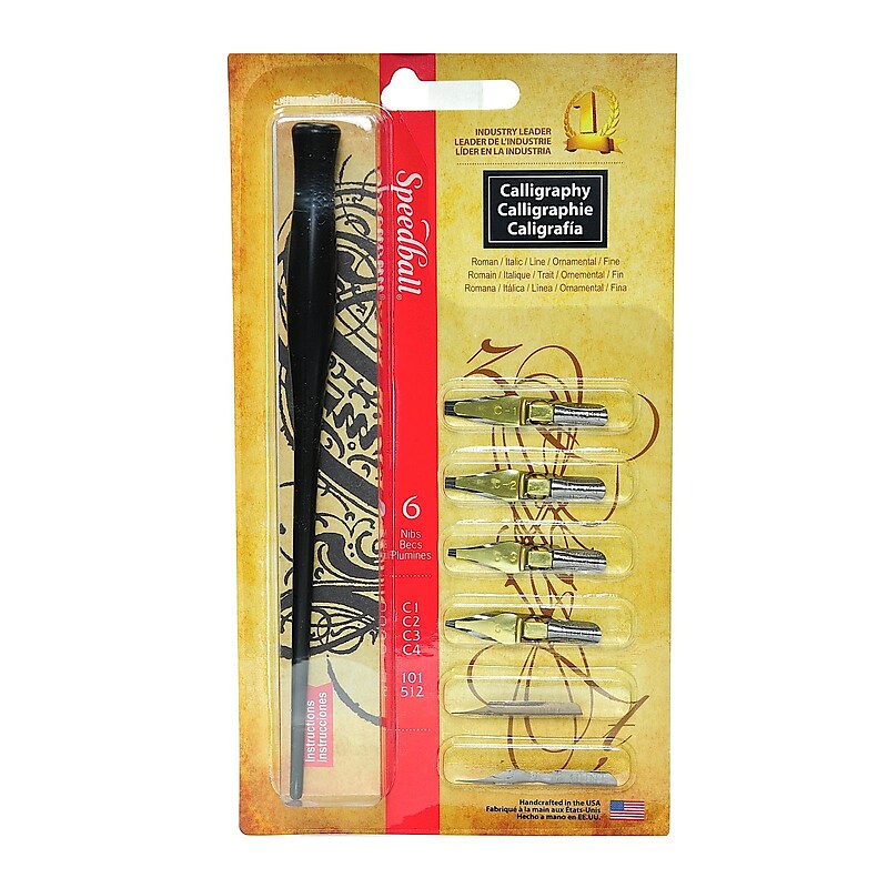 Speedball Flat Pen Nibs, Assorted, 4/Set, 2/Pack (39540-PK2) image 1