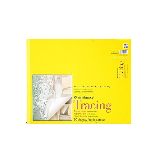 Strathmore 300 Series 17" x 14" Tracing Sketch Pad, 50 Sheets/Pad, 2/Pack (19654PK2) Staples