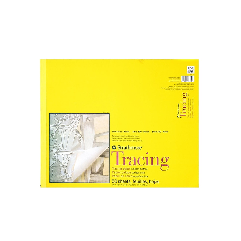Strathmore 300 Series 17" x 14" Tracing Sketch Pad, 50 Sheets/Pad, 2/Pack (19654-PK2) image 1