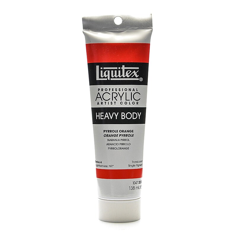 Liquitex Heavy Body Professional Artist Acrylic Colors Pyrrole Orange 2 Oz. image 1
