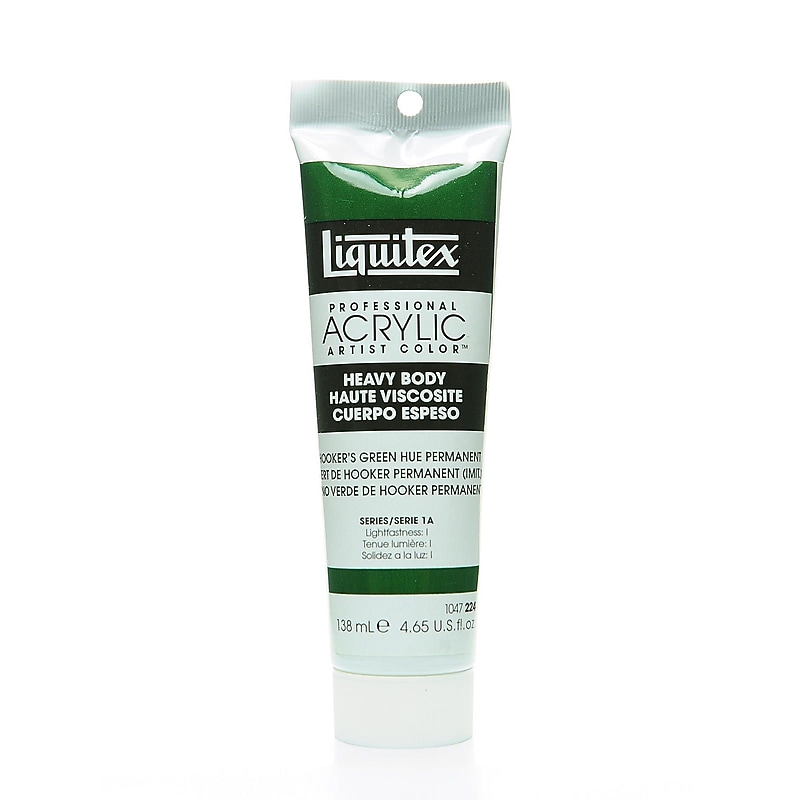 Liquitex Heavy Body Professional Artist Acrylic Colors Hooker's Green Hue Permanent 4.65 Oz. (19025) image 1