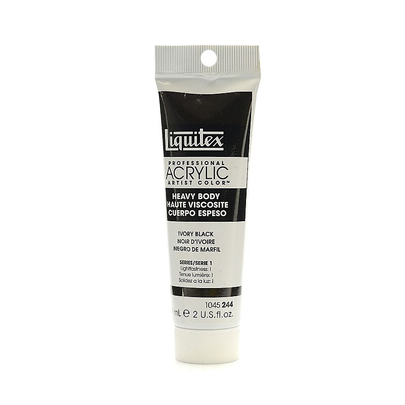 Liquitex Heavy Body Professional Artist Acrylic Colors Ivory Black 2 Oz. [Pack Of 3] image 1