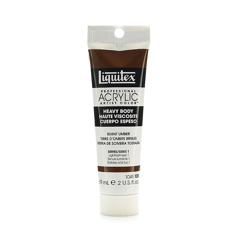 Liquitex Heavy Body Professional Artist Acrylic Colors Burnt Umber 2 Oz. [Pack Of 3] image 1