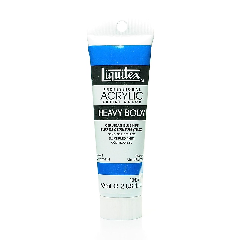 Liquitex Heavy Body Professional Artist Acrylic Colors Cerulean Blue Hue 2 Oz. [Pack Of 2] image 1