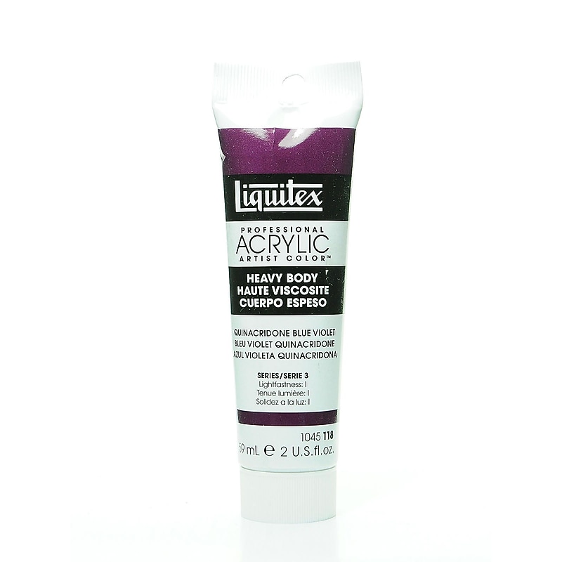 Liquitex Heavy Body Professional Artist Acrylic Colors, Quinacridone Blue Violet, 2Oz (33338) image 1