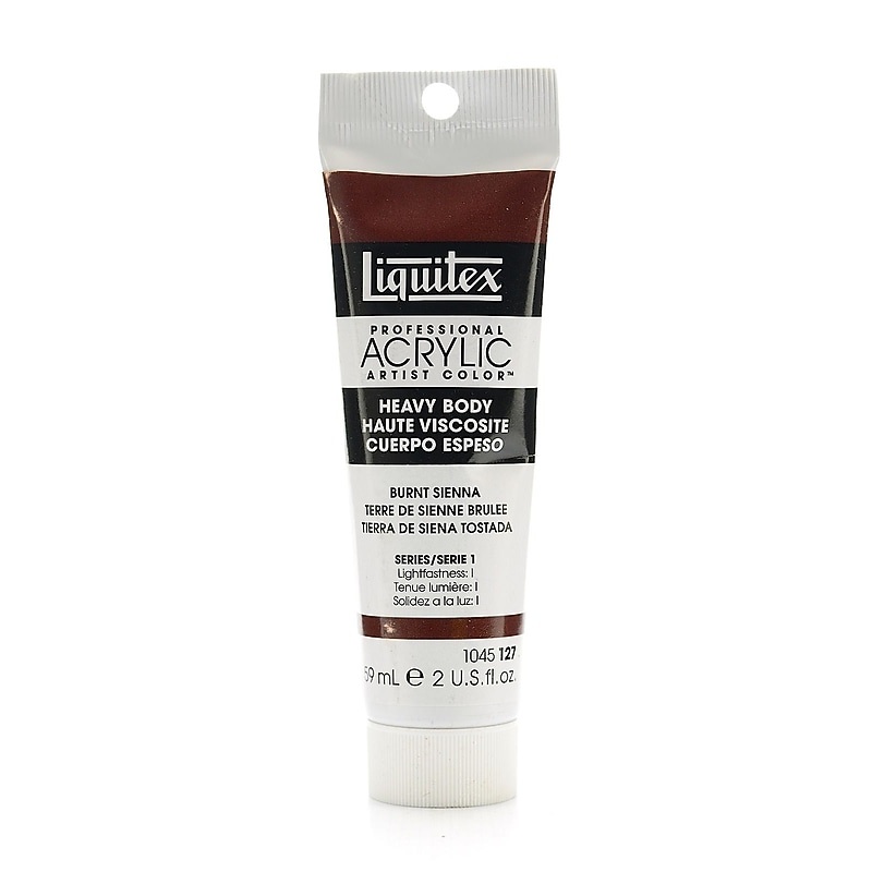 Liquitex Heavy Body Professional Artist Acrylic Colors, Burnt Sienna, 2Oz, 3/Pack (41042-Pk3) image 1