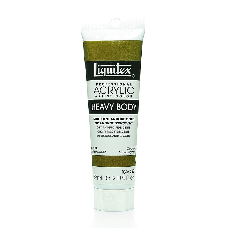 Liquitex Heavy Body Professional Artist Acrylic Color, Iridescent Antique Gold, 2Oz, 2Pk (42792-Pk2) image 1