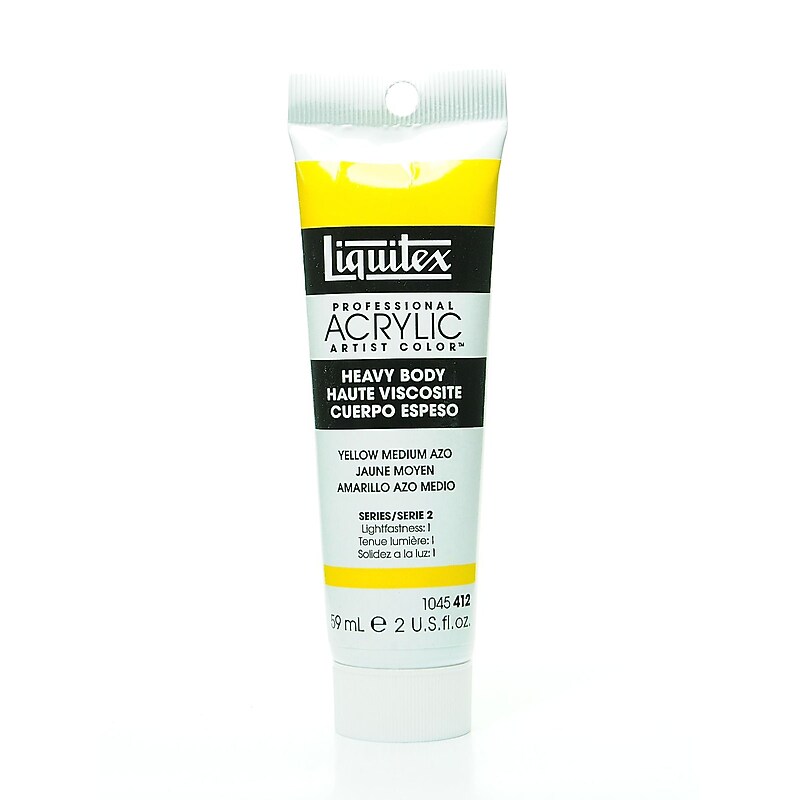 Liquitex Heavy Body Professional Artist Acrylic Colors Yellow Medium Azo 2 Oz. [Pack Of 2] image 1