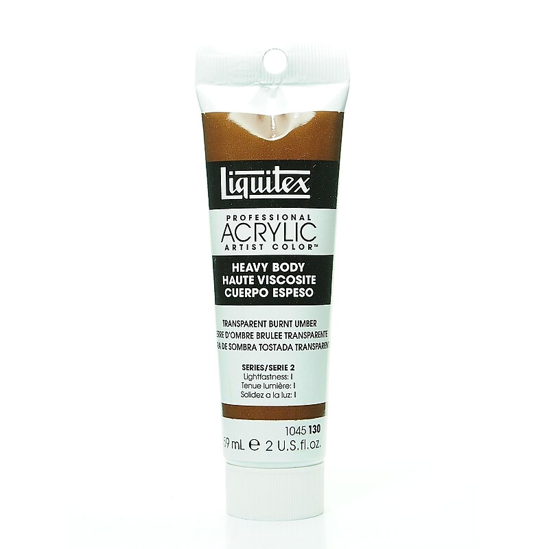 Liquitex Heavy Body Professional Artist Acrylic Colors Transparent Burnt Umber 2 Oz. 2Pk (58903-Pk2) image 1