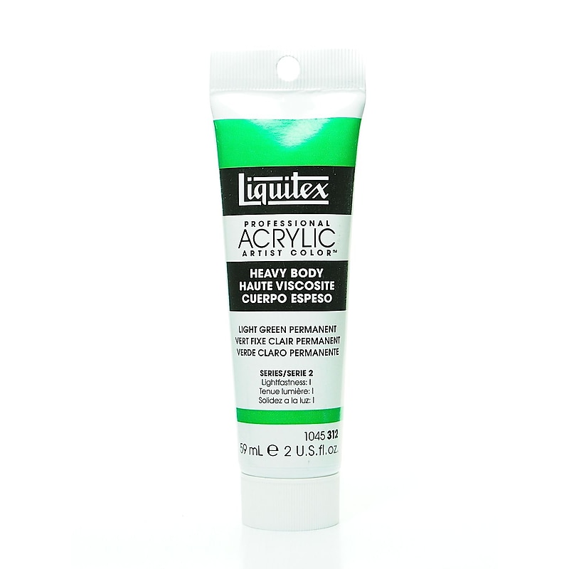 Liquitex Heavy Body Professional Artist Acrylic Colors Light Green Permanent 2 Oz. [Pack Of 2] image 1