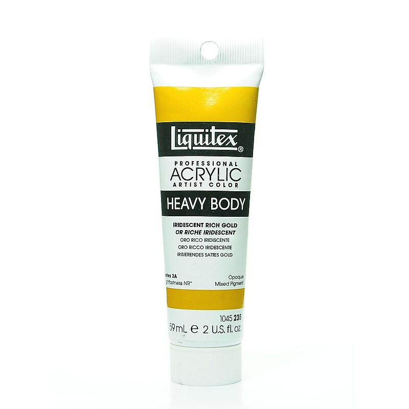 Liquitex Heavy Body Professional Artist Acrylic Colors Iridescent Rich Gold 2 Oz. [Pack Of 2] image 1