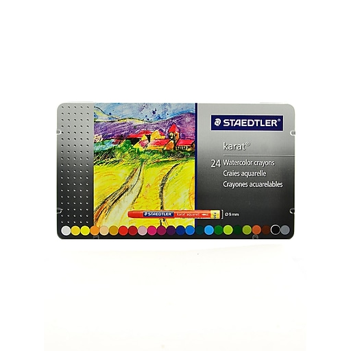 Staedtler Karat Watercolor Crayon, 24/Set Staples