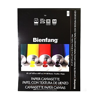 Bienfang Canvasette Paper Canvas, 18" X 24" Pad, 10 Sheets (11674)