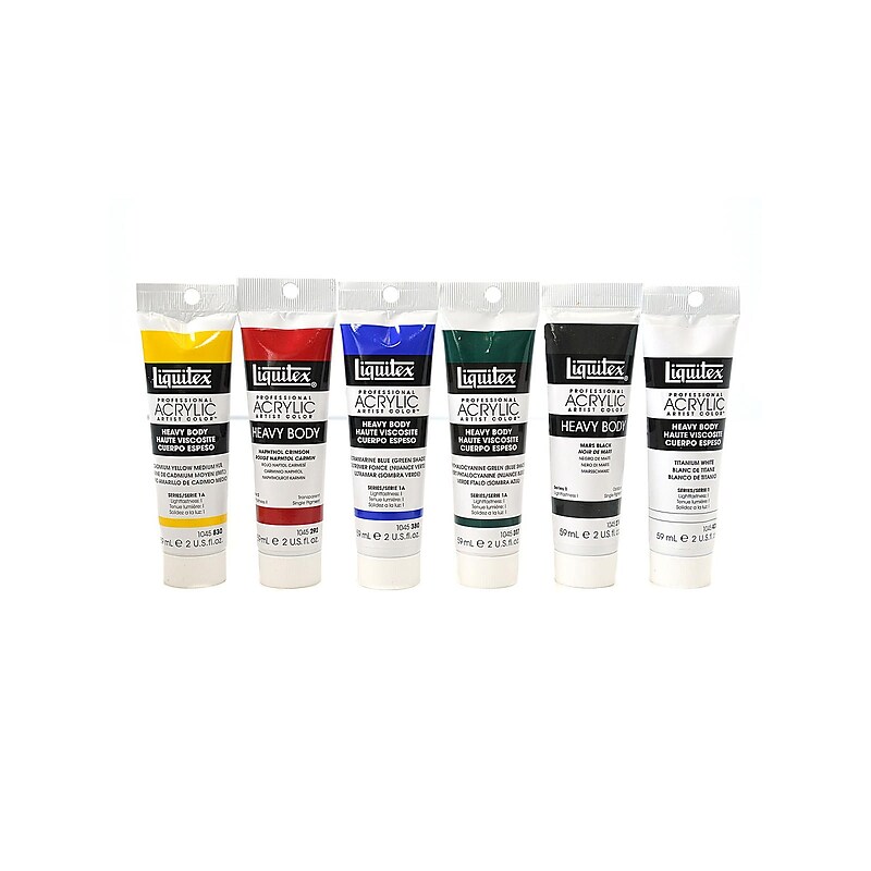 Liquitex Classic 6 Heavy Body Acrylic Paint Color, Set Of Six (72534) image 1