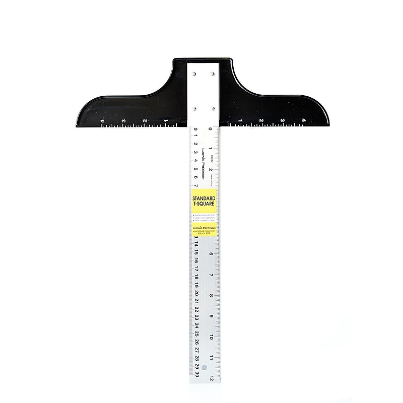 Ludwig Precision Aluminum T-Square 1 1/2" x 12", 2/Pack (20690-PK2) image 1
