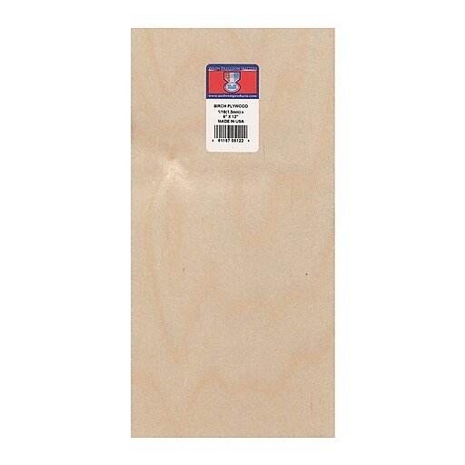 Midwest Thin Birch Plywood Aircraft Grade 1/16" 6" x 12", 3/Pk at Staples