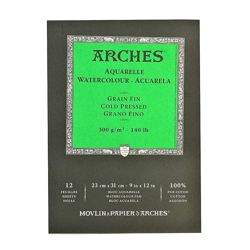 Arches Watercolor Pad 9 In. X 12 In. Cold Pressed 140 Lb. [Pack Of 2] image 1