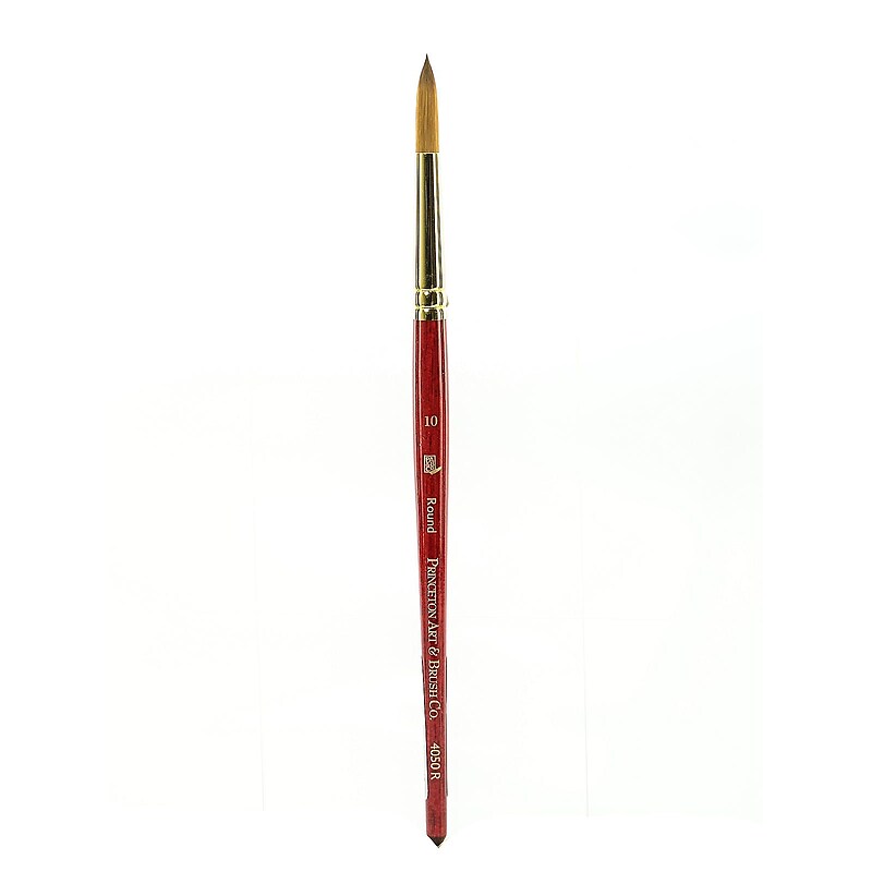 Princeton Art & Brush Heritage Short Handle Watercolor Synthetic Bristle, Round Brush (PBXP4050R10) image 1