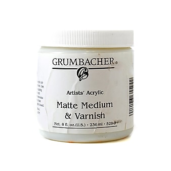 Grumbacher Artists Acrylic Matte Medium and Varnish 8 oz