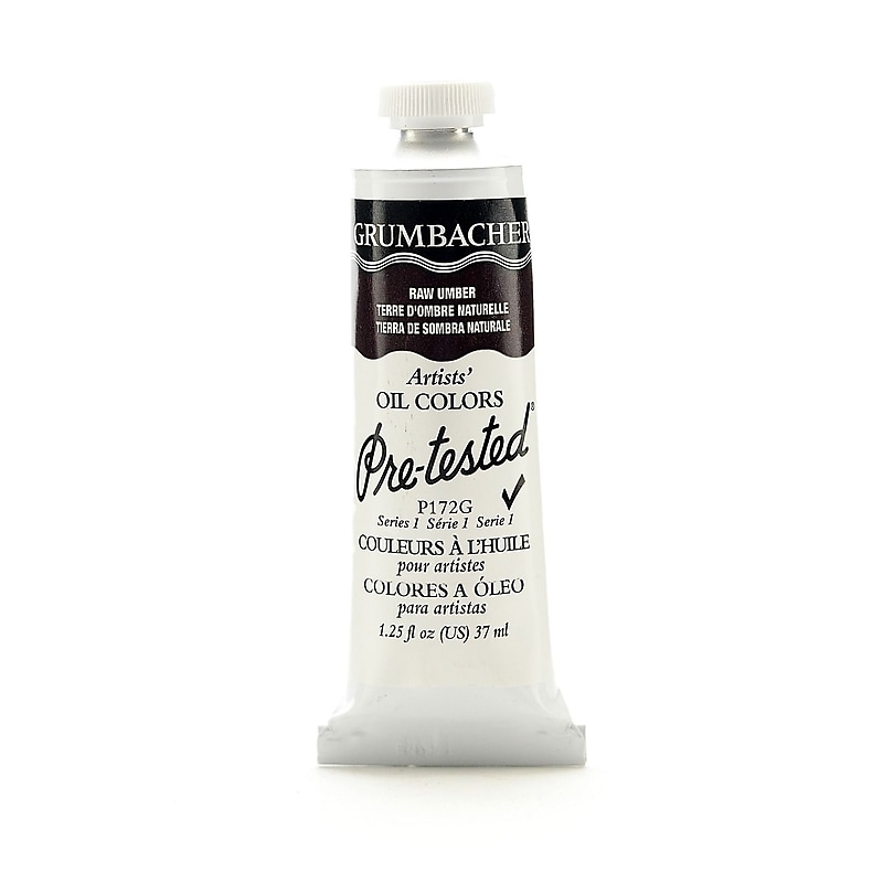 Grumbacher Pre-Tested Artists Oil Colors Raw Umber P172 1.25 Oz. [Pack Of 2] image 1