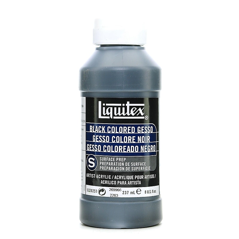 Liquitex Acrylic Colored Gesso Black 8 Oz. [Pack Of 2] image 1