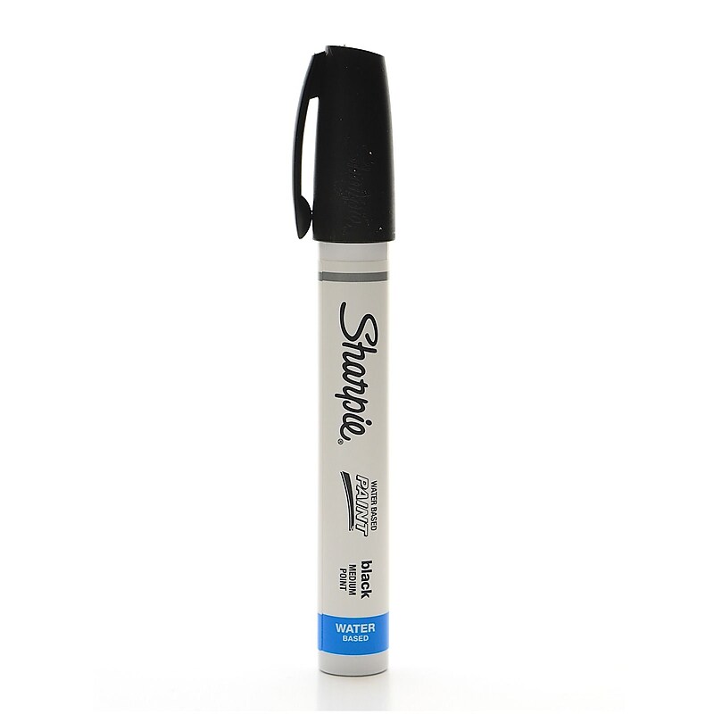 Sharpie Water-Based Paint Marker, Medium Tip, Black, 6/Pack (35549) image 1