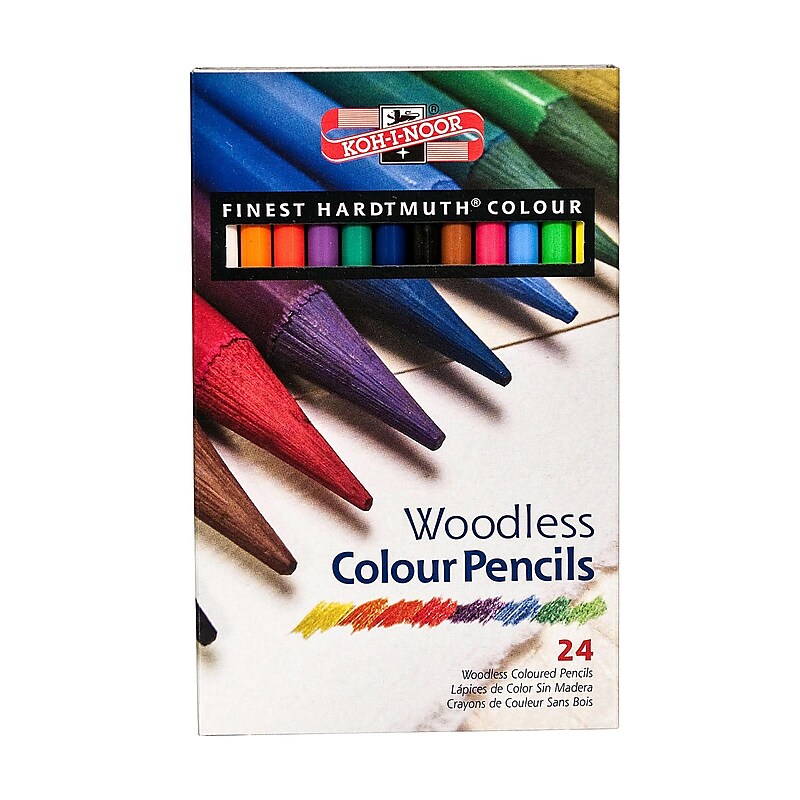 Koh-I-Noor Progresso Woodless Colour Pencils Assorted Set Of 24 [Pack Of 2] image 1