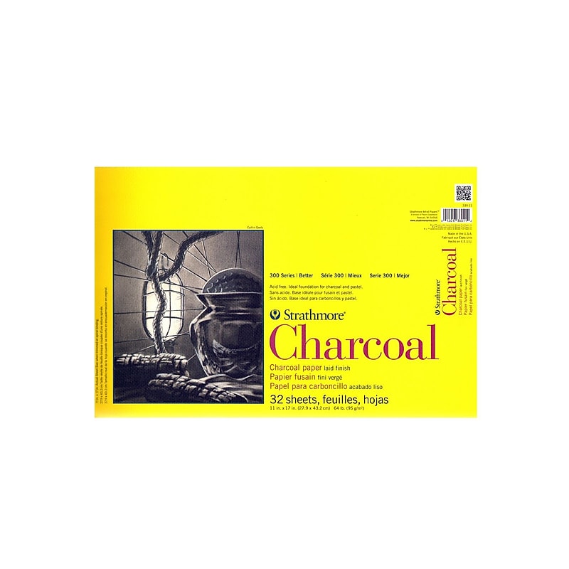 Strathmore 300 Series Charcoal Paper Pads 11 In. X 17 In. 32 Sheets [Pack Of 2] image 1