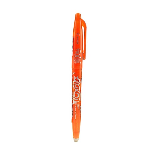 Pilot FriXion Ball Erasable Gel Pens, 0.7 mm, Orange, Pack of 12 (71028