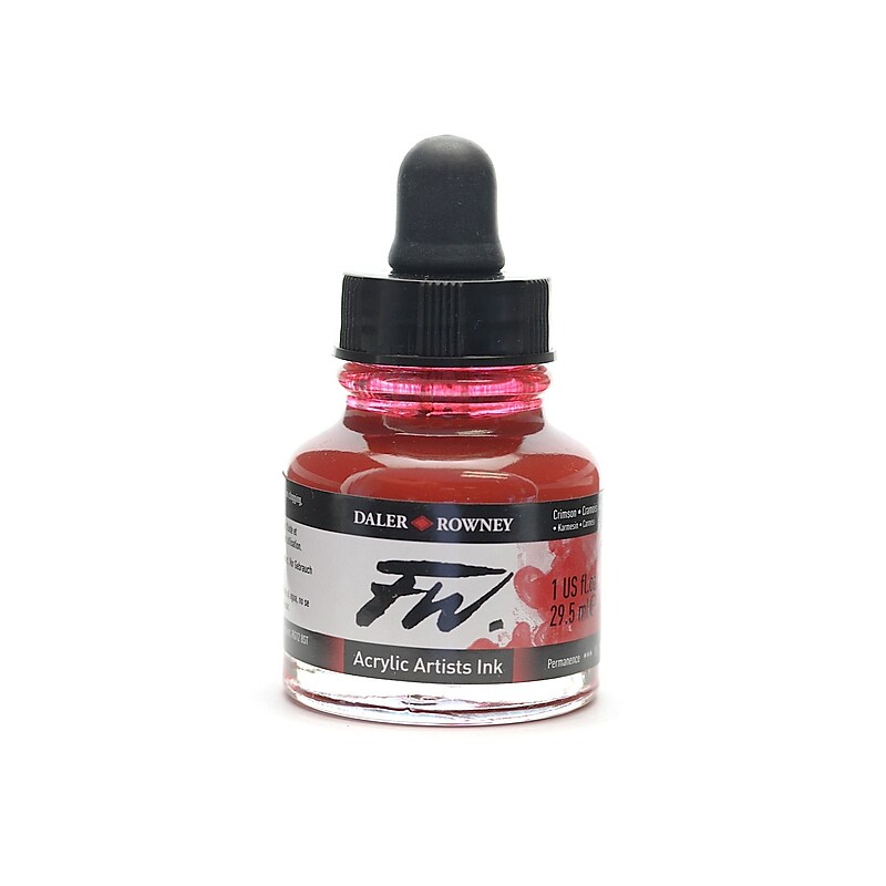 Daler-Rowney Fw Artists' Ink, Crimson, 1Oz, 2/Pack (65203-Pk2) image 1