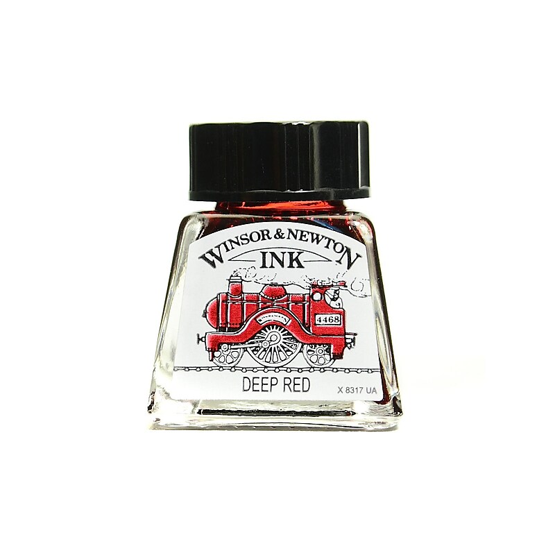 Winsor and Newton Drawing Inks deep red 14 ml 227 [Pack of 4] image 1