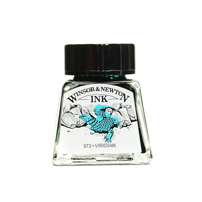 Winsor and Newton Drawing Inks viridian 14 ml 692 [Pack of 4] image 1