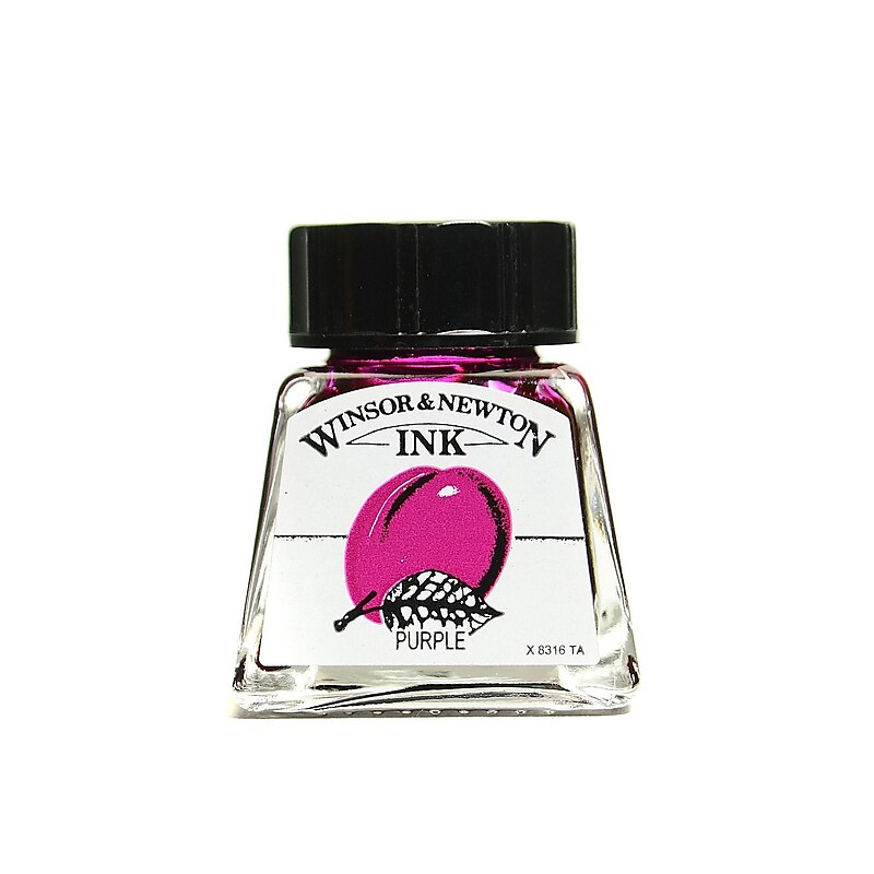 Winsor and Newton Drawing Inks, Purple 452, 14ml, 4/Pack (50228-PK4) image 1